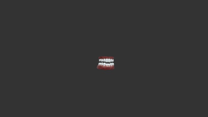 3D CARTOON - Gum / Teeth / Tongue 3D Model