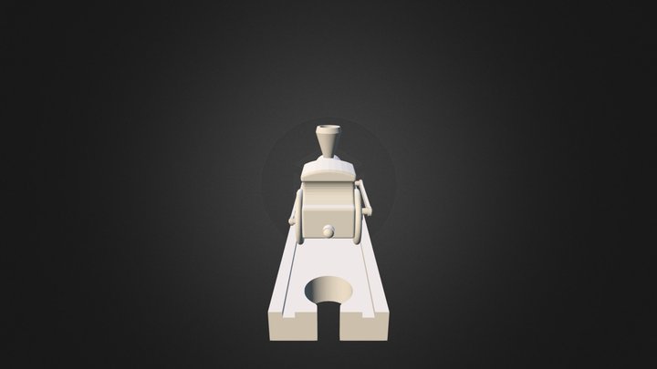 Train on Track 3D Model