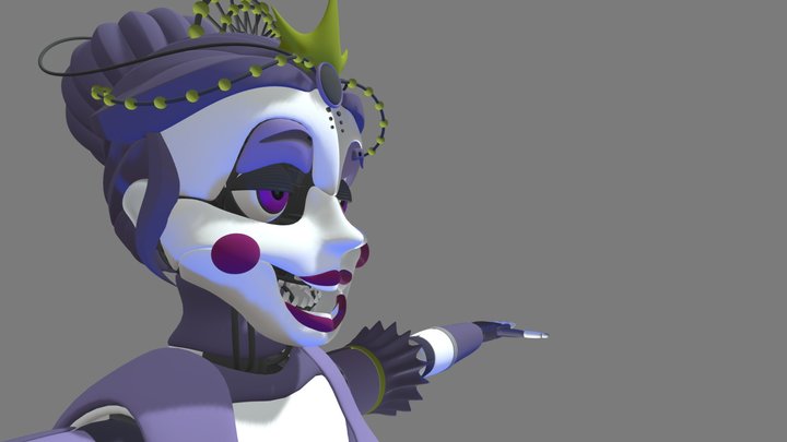 Stylized Scarlet Ballora 3D Model