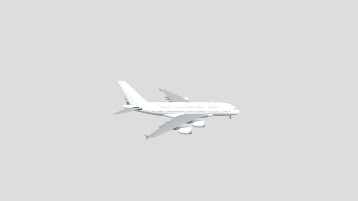 AIRBUS A380-800 Blank 3D Model