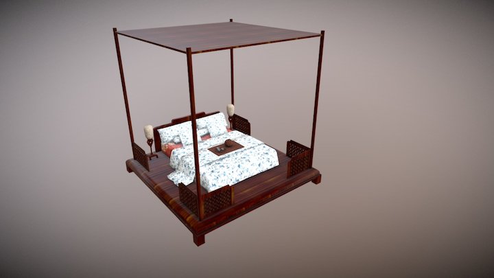 Bed China 3D Model