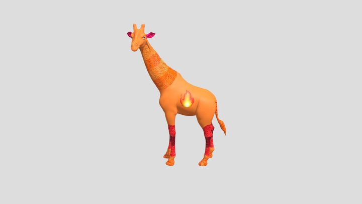 Gina, A Girafa Do Fogo 3D Model
