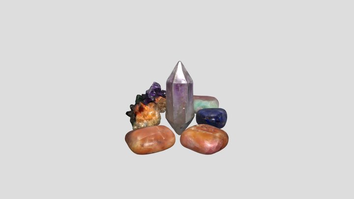 Colorful Crystals,gems 3D Model