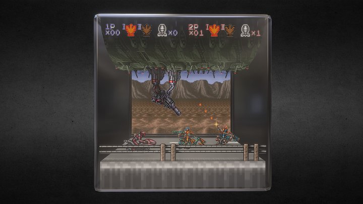 Diorama Contra III: The Alien Wars 3D Model