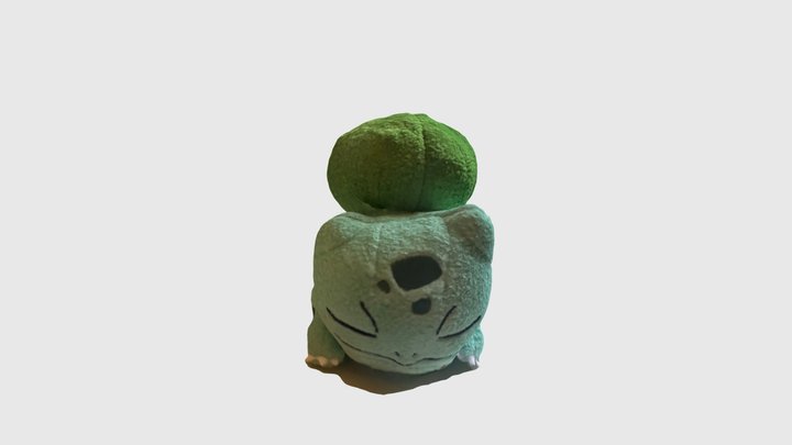 Sleeping Bulbasaur Miniature Plush 3D Model