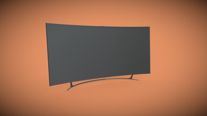 Rounded TV | PBR model 3D Model