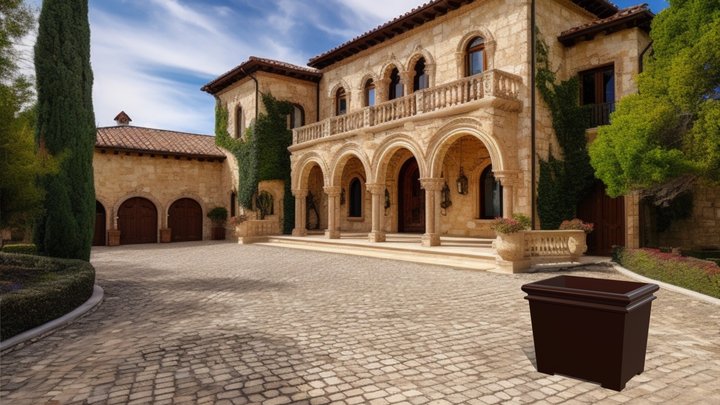 Modofire Italian Square Planter Box - Tuscan 3D Model