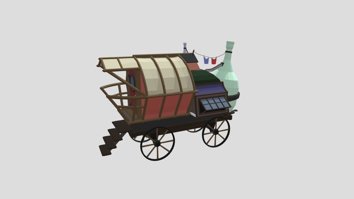 Steampunk Travelers Caravan 3D Model