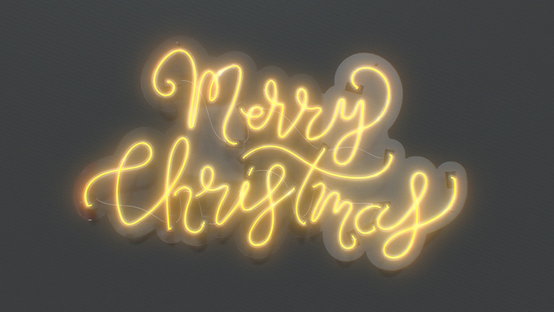 Merry Christmas - Neon Sign - Buy Royalty Free 3D model by NEONPLEX ...