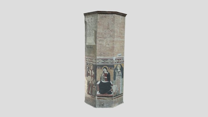 Frescoed column of the Atri Cathedral 3D Model