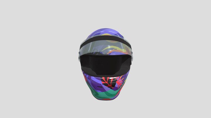 Racer Helmet 3D Model
