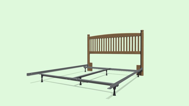 Oak Tree Full/Queen Bed With Frame 3D Model