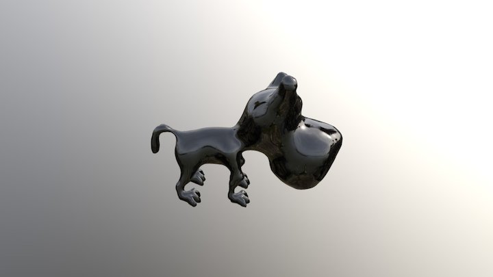 giant headed dog 3D Model