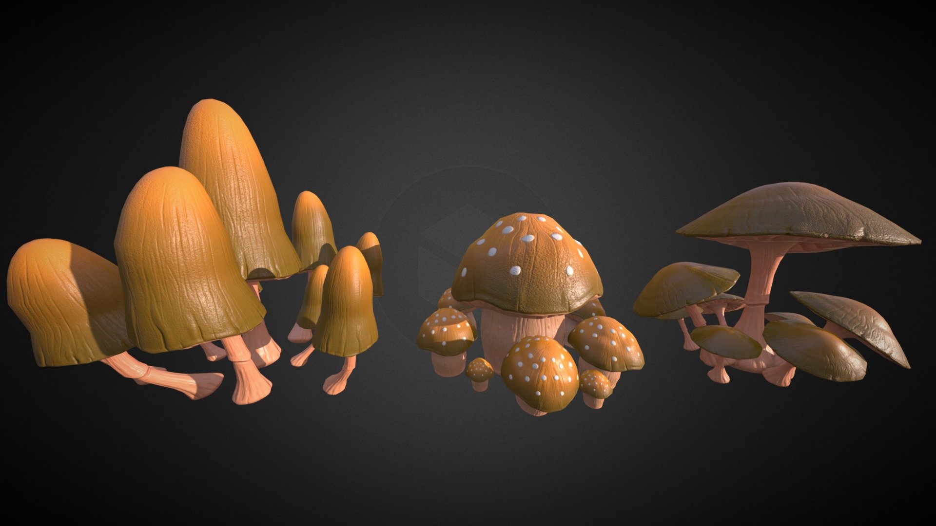 Stylized Mushrooms Collection Download Free 3d Model By Richardnoren3d B2b6da5 Sketchfab 