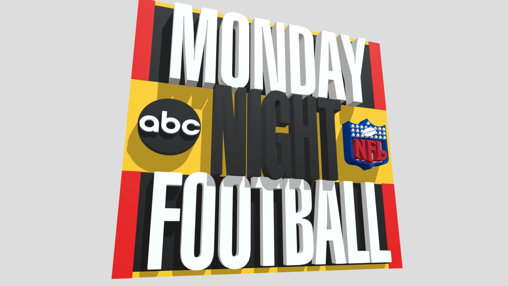 ABC Monday Night Football Logo 19971999 Download Free 3D model by