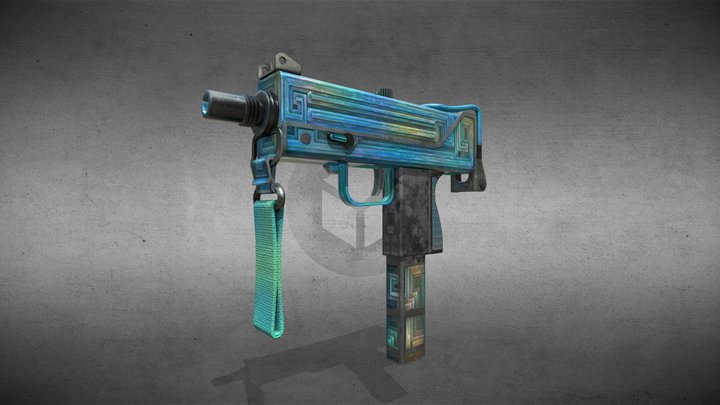 Bismuth Labyrinth MAC-10   [CS:GO Skin] 3D Model