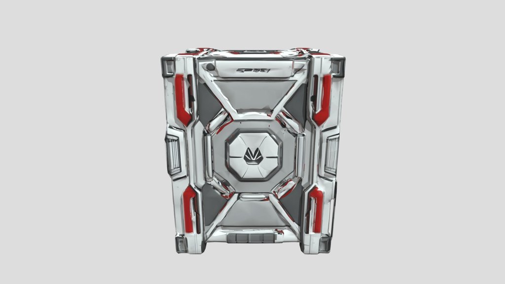 Sci-Fi Crate — 3D Model | Game Ready | PBR Textu