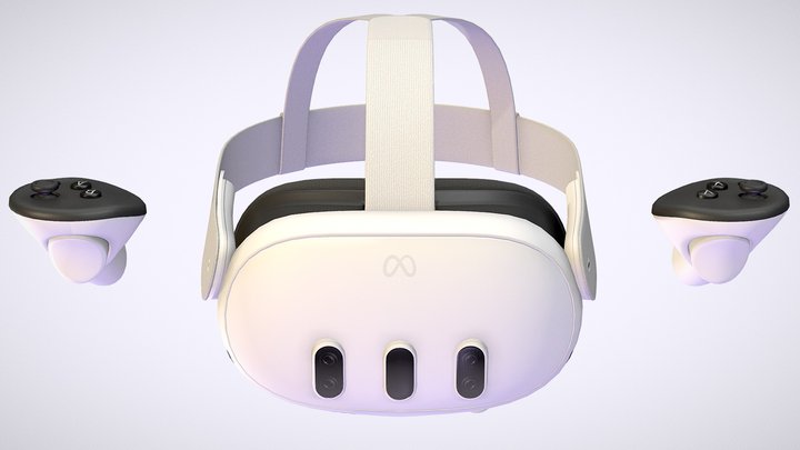 Meta Quest 3 VR Headset (Oculus Quest 3) 3D Model