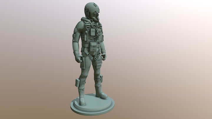 WAR PILOT - INTERCHANGEABLE HELMETS 3D Model