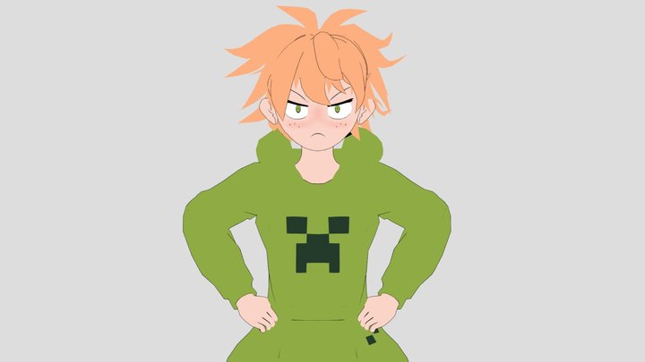 Femboy Creeper 3D Model