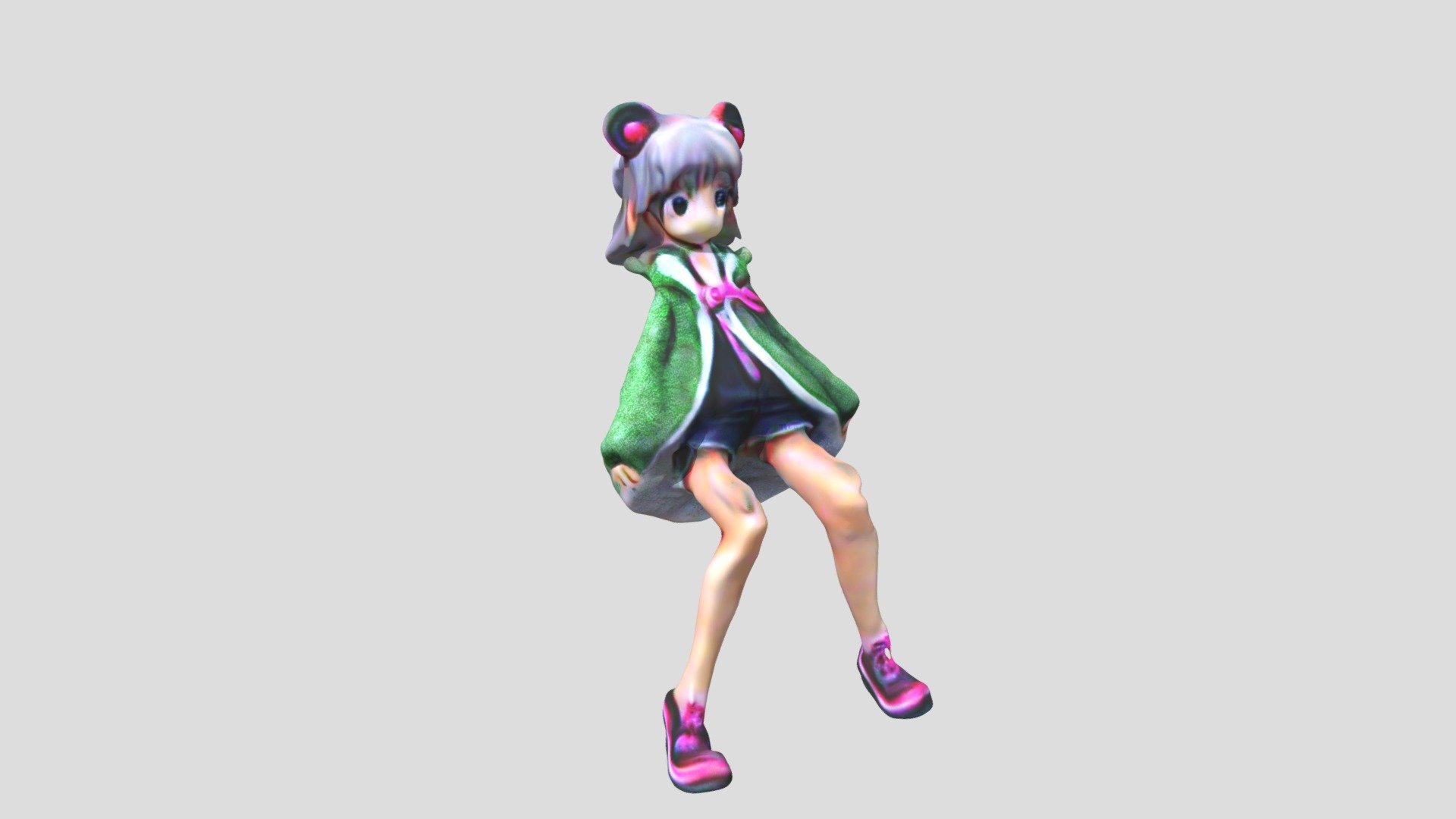 Half Frog Half Human Girl Cute Anime (1) - Download Free 3D model by ...