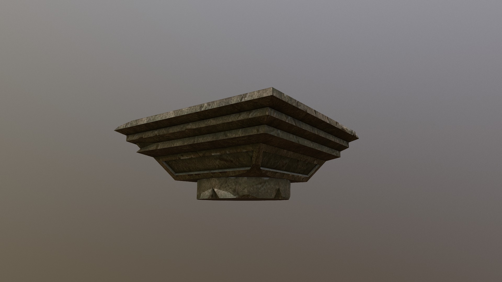 3D model Ancient Ruins Asset – Column Top - This is a 3D model of the Ancient Ruins Asset - Column Top. The 3D model is about a stone tower with a cloudy sky.
