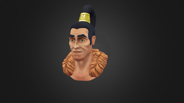 Hand painted head 3D Model