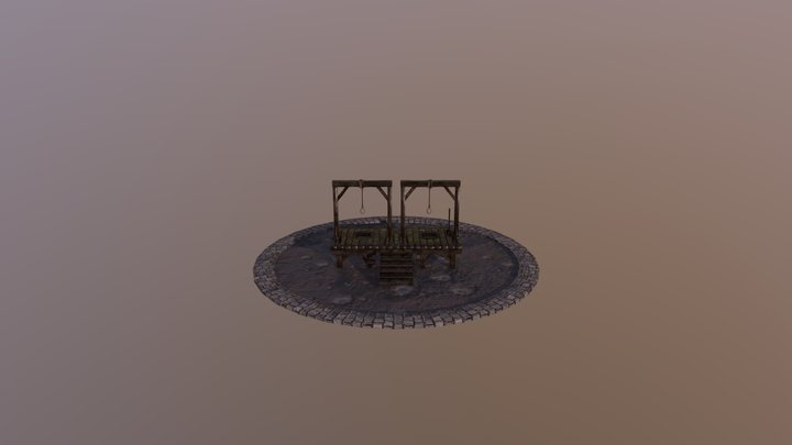 Medieval gallow 3D Model