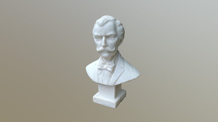 Small Statue of J.Strauss 3D Model