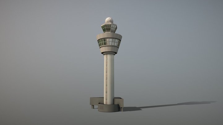 EHAM_Control_Tower Amsterdam Airport Schiphol 3D Model