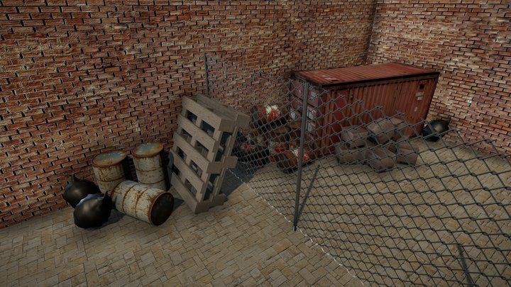 Dark alley 3D Model