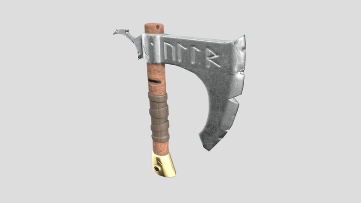 Ullr Axe Low Poly 3D Model