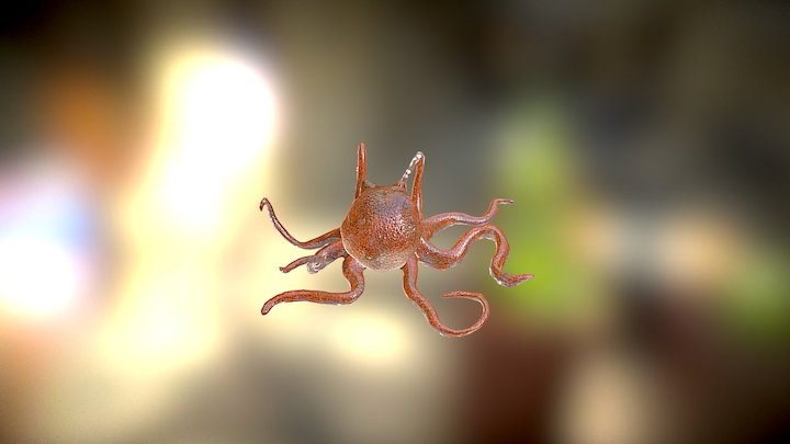 Low-Poly Octopus 3D Model
