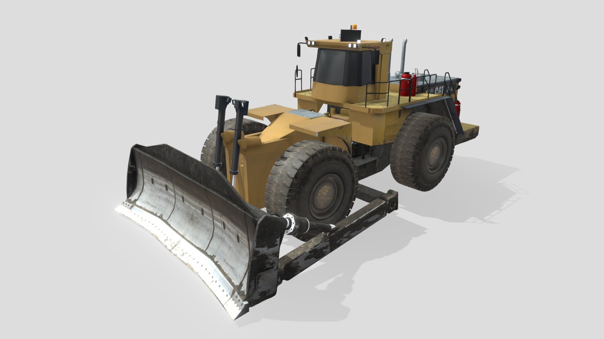 Syncrude CAT 844H Wheel Dozer - 3D model by The Learning Network ...