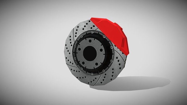 Low Poly Brake 3D Model