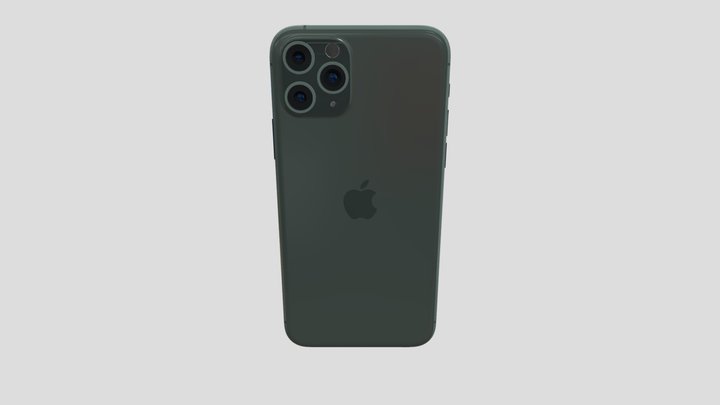 iPhone 11 Pro Green Midnight 3D Model