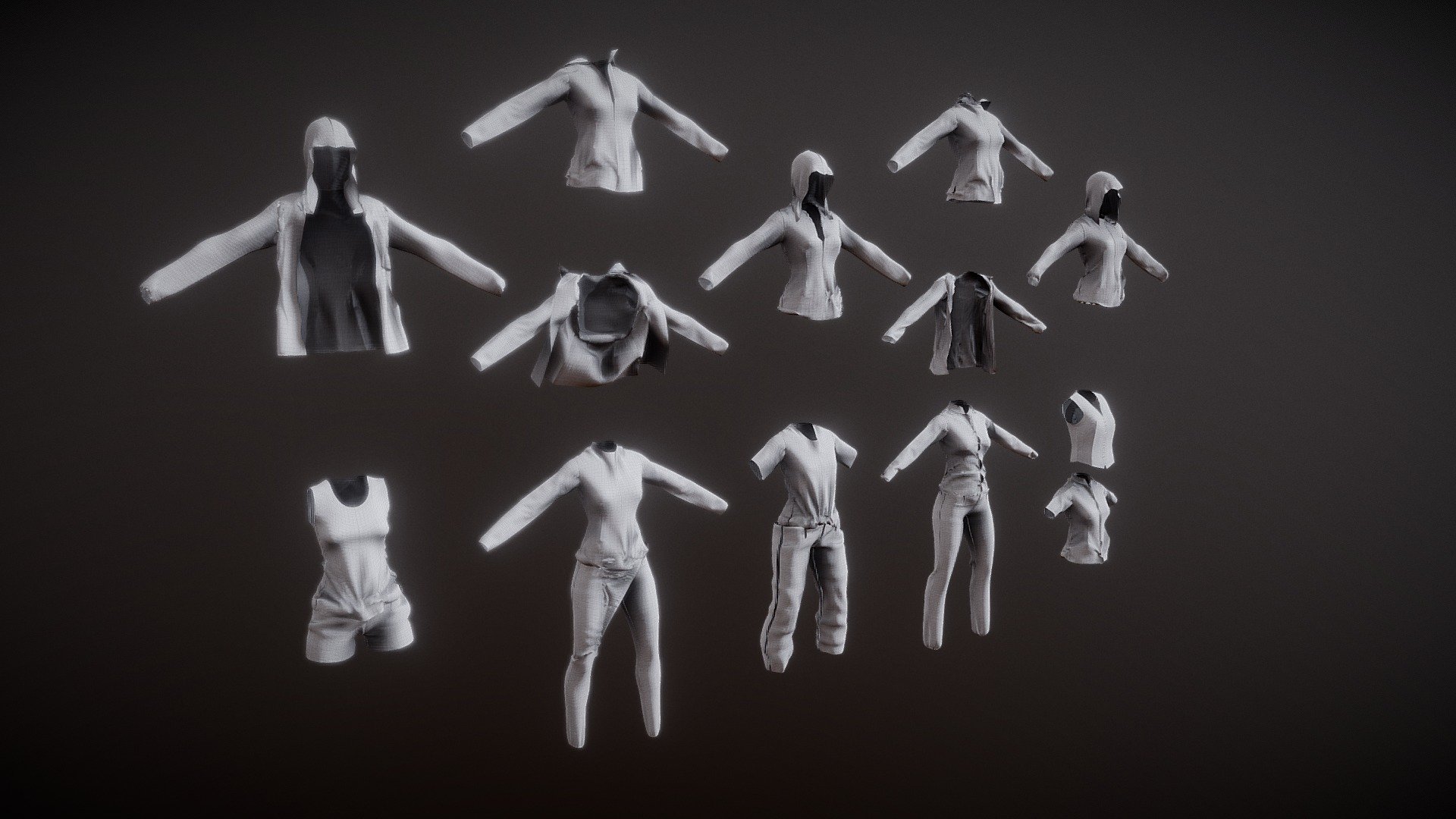 Shape of Clothes For Ray II by cloth sim - Buy Royalty Free 3D model by ...