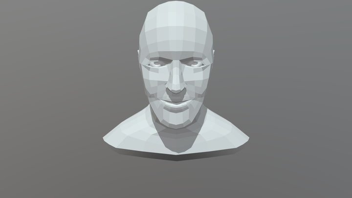 Dimitri Hikspoors Low Poly Portret 2022 3D Model