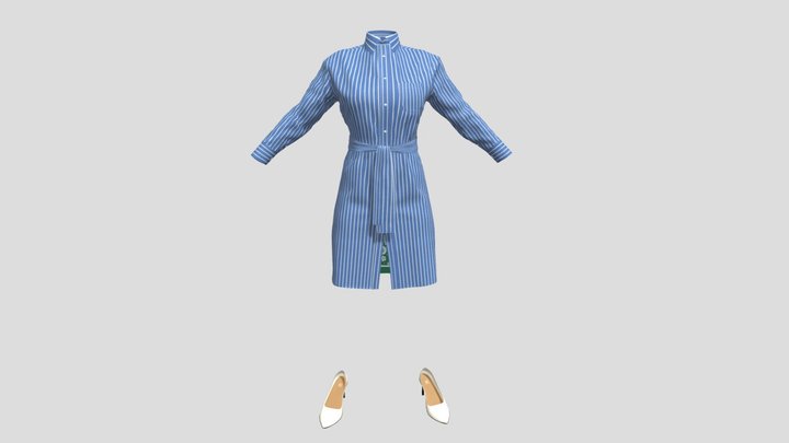 Hatunaga Dress 3D Model