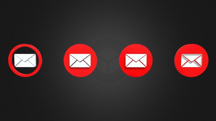 Mail Icon 3D Model
