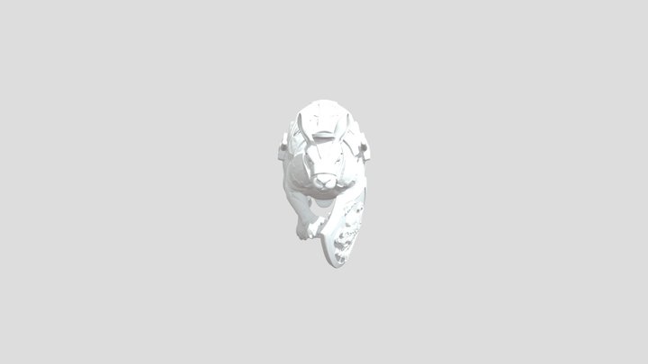 Narnian armoured male red kangaroo, petrified – Free 3D Model STL