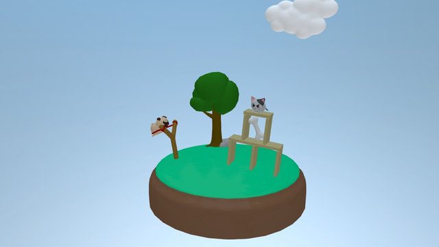Flying Pugs 3D Model
