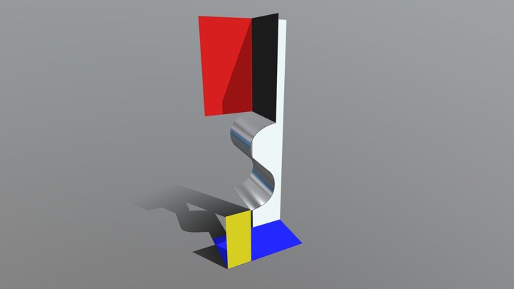 Katarzyna Kobro Spatail Composition(6) 3D Model