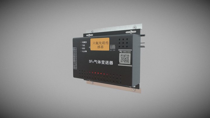 SF6气体变送器 3D Model