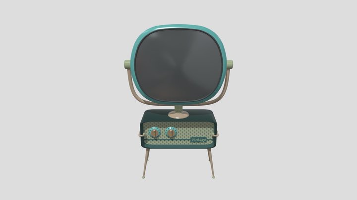 Draft [XYZ HW] -  Vintage TV 3D Model