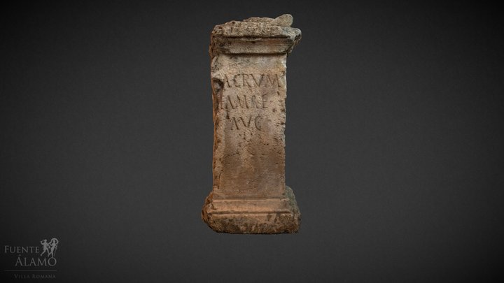 Ara votiva dedicada al emperador Augusto 3D Model