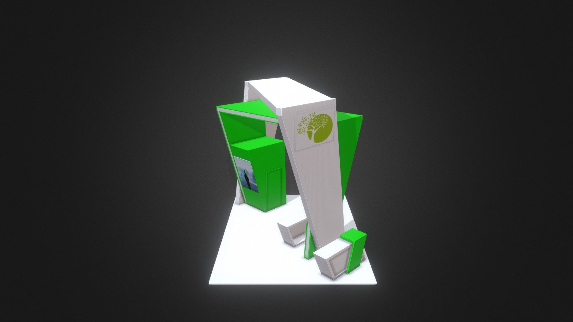 Booth-01 - 3D model by Adel_3D [b2d81a1] - Sketchfab