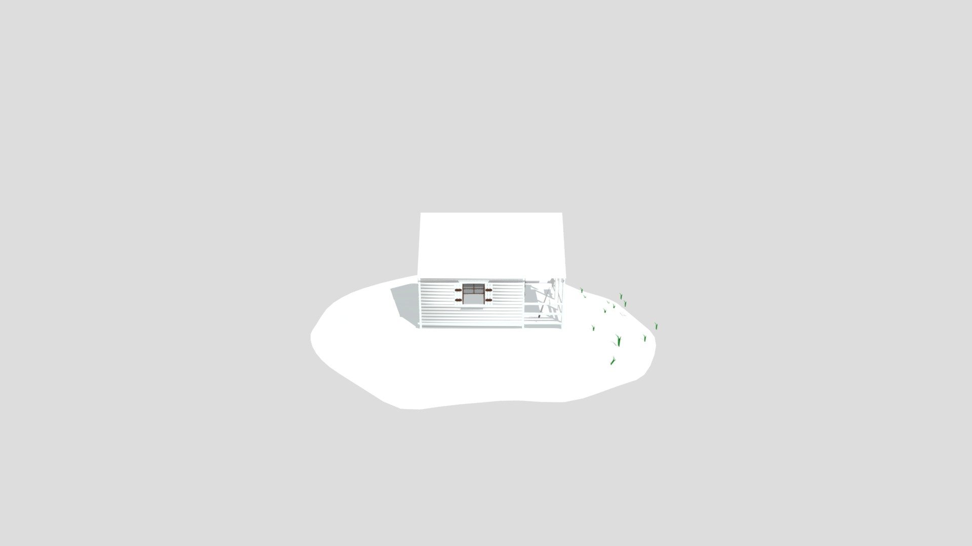 WOOD CABIN low poly photorealistic