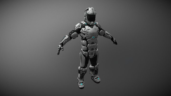 Sci-fi Soldier 3D Model