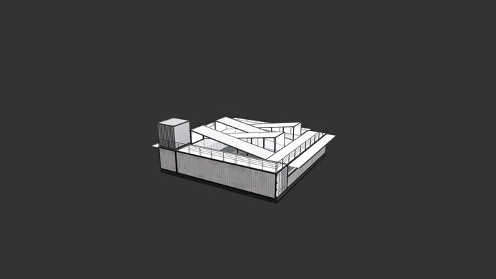 Дом из морских контейнеров 3D Model
